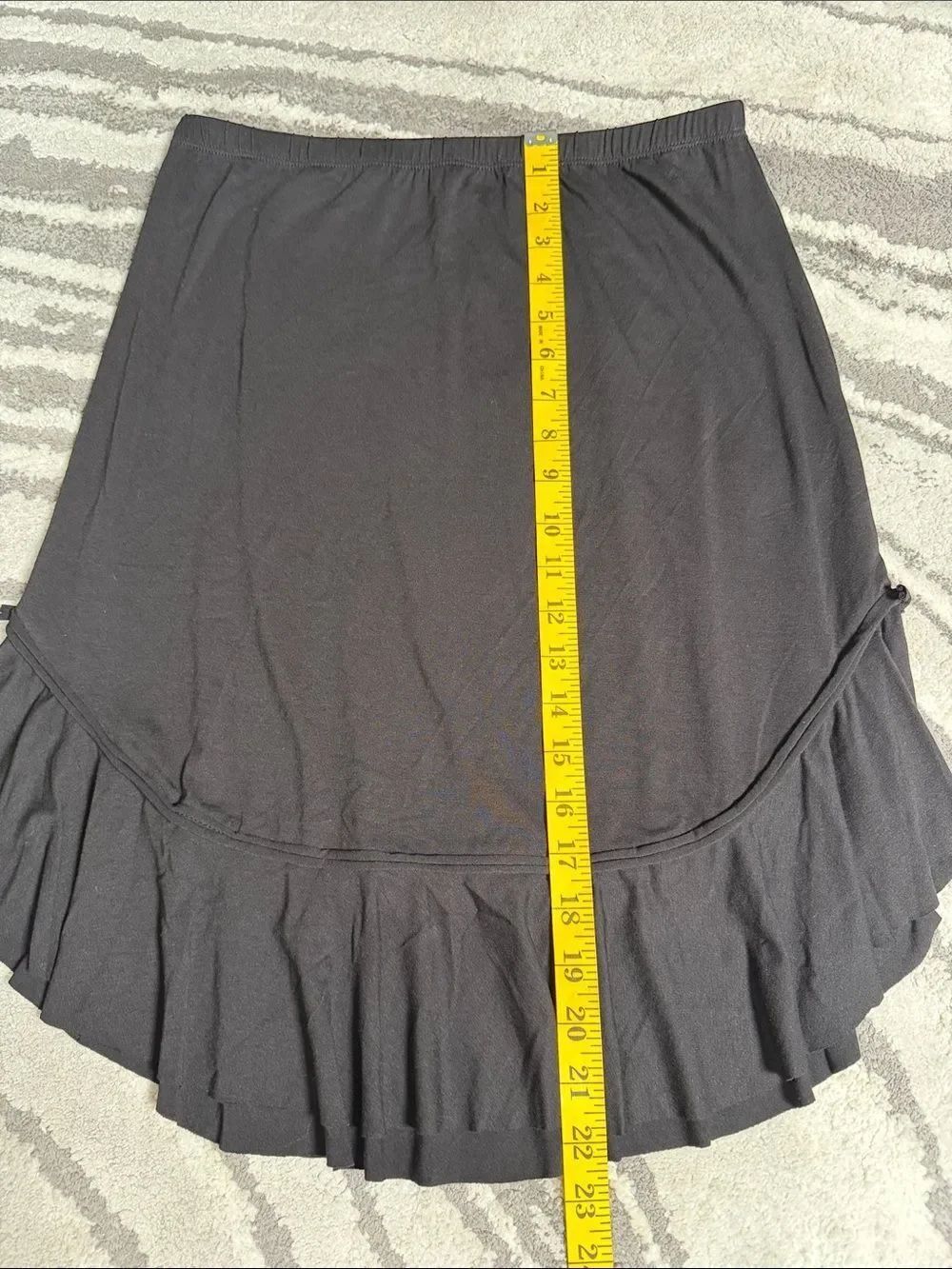 Max Studio Black High-Low Ruffle Skirt - Picture 4 of 7